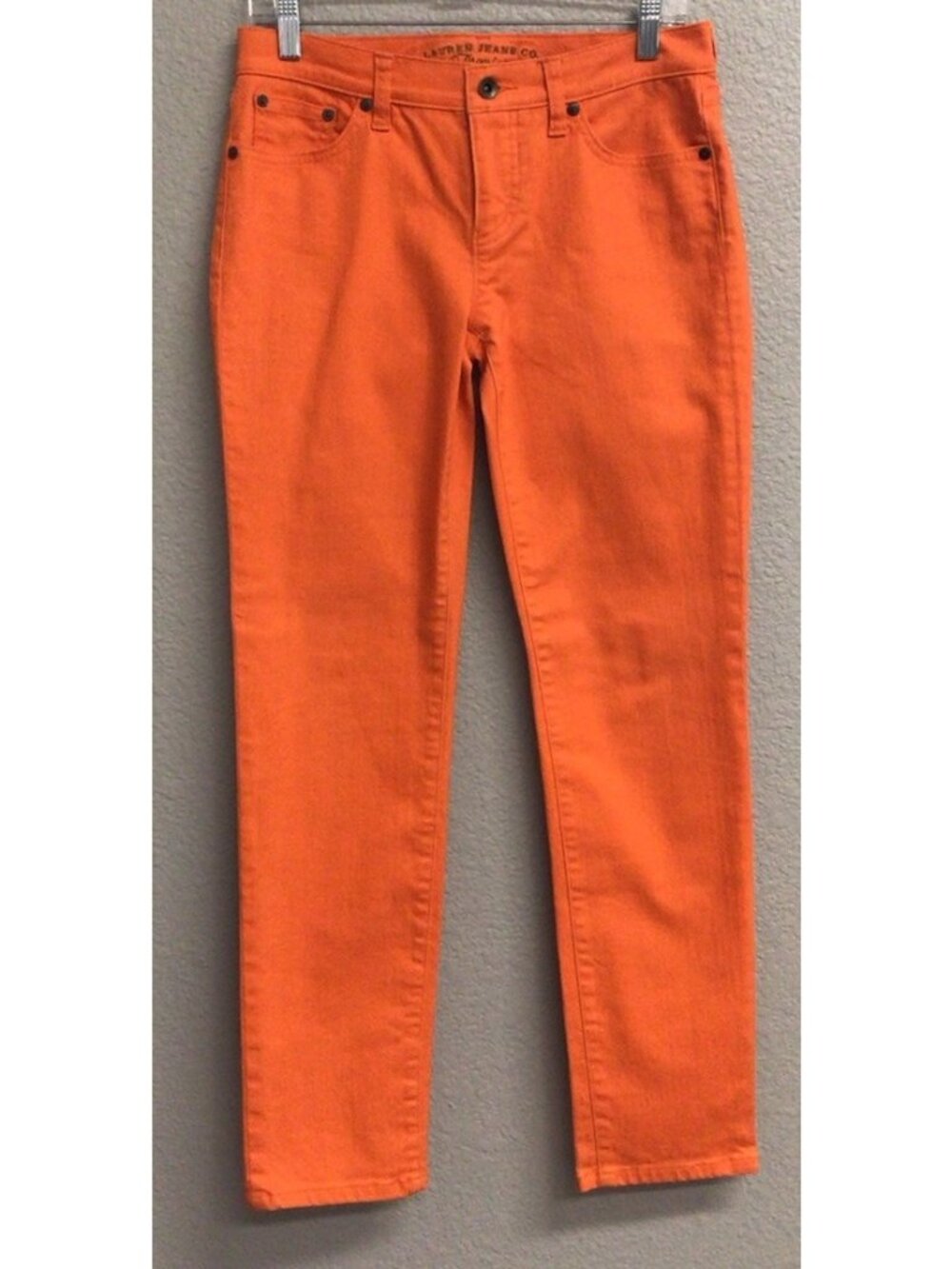 Lauren Jeans Co Premium Orange Skinny Denim Jeans Women’s Size 2